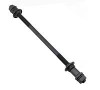 Meuey Lyot Bike Axle 240 mm /9.45 Inch Bike Axle Nut Bicycle Multiple Speed Rear Hub Axle 3/8 Inch Black 26TPI Wheel Hub Taper Lock Nut Washer Kit 1 Set