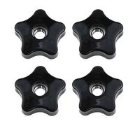 Meuey Lyot T-Track Knobs, Five-Star Thru Knobs,3/8 Inch 16 Through-Hole knobs for Sawing Machine, Drilling Machine, Lathe, Fixed Length Fixture -4PCS