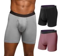 MeUndies - Men’s Boxer Briefs with Fly - 6” Inseam with Breathable and Comfortable Tencel Micro Modal Fabric - 3 Pack, Print Pack 5, M