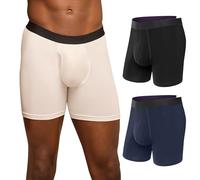 MeUndies - Men’s Boxer Briefs with Fly - 6” Inseam with Breathable and Comfortable Tencel Micro Modal Fabric - 3 Pack, Classic, L