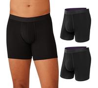 MeUndies Men’s Ultra Soft Micro Modal Moisture Wicking Boxer Brief - Men’s Underwear, Black, L