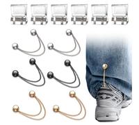 Meunhy 12 Pcs Invisible Pant Leg Clips, Trouser Leg Fixing Clips, Pant Length Adjustment No Sew, Cuff Clip for Jeans and Trousers, Easy to Install