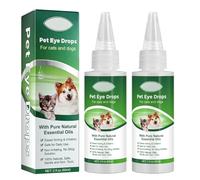 Meunhy 2pcs Dog & Cat Eye Drops, Mild and Non-Irritating, Cleanser for Eye Drops for Dogs, Can Effectively Remove Pet Tear Stains, Relieve Dryness and Itching