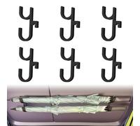 Meunhy 6 PCS Car Umbrella Holder,Car Boot Umbrella Hook,No-Drill,Wobble-Free,Stylish Clip Hooks for Car Boot & Trunk Organizer,Hangable Grocery Bag Handbag Coat Purse
