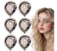 Meunhy 6 Pcs Eye Shield After Cataract Surgery I Post-Surgery Eye Patches for Adults - Dark, Clear 3D Patches, Adjustable, Reusable, Lightweight & Portable Eyepatch for Adult (Brown)