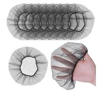 Meunhy Hair Nets for Catering, 100 Pcs Hairnets for Kitchen, Adjustable, Cooking Unisex Hairnet with Stretch Edge for Food Service Sleeping Salon Dancing (Black)