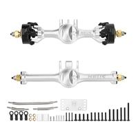 MEUS RACING 5mm ISO V2 TRX4M Axles with Adjustable Servo Mount for TRAXXAS 1/18 TRX4M RC Crawler (Silver)
