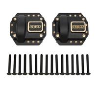 MEUS RACING Front and Rear Axle Diff Cover Black Coating Brass Differential Axle Cover 37G for MEUS 1/10 Nylon Portal axle