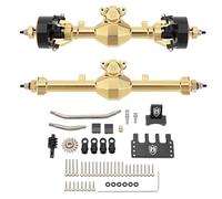 MEUS Racing Isokinetic 3-Section CVD Front and Rear Axles Maximum Steering Angle 52° Wider +5MM for Axial SCX24 Deadbolt C10 JLU Gladiator Bronco 1/24 RC Crawler Upgrade Parts (Gold Chrome)