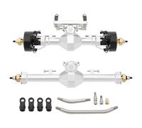 MEUS Racing Isokinetic 3-Section CVD Front and Rear Axles Maximum Steering Angle 52° Wider +5MM for Axial SCX24 Deadbolt C10 JLU Gladiator Bronco 1/24 RC Crawler Upgrade Parts (SLIVER, Front and Rear)