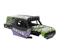 MEUS Racing MB18 TRX4M Body and Chassis Frame Kit for Traxxas TRX4M Defender Bronco K10 F150 High Trail 1/18 RC Crawler Upgrades Parts. (Green&Purple)