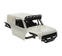 MEUS RACING MB24 SCX24 Body 5.2in 132MM Body Shell ABS+Nylon Carbon Fiber Chassis for 1/24 Axial SCX24 Bronco JLU B-17 C10-(Primary Color)