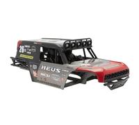 MEUS RACING MB24 SCX24 Body 5.2in 132MM Body Shell ABS+Nylon Carbon Fiber Chassis for 1/24 Axial SCX24 Bronco JLU B-17 C10(Red)