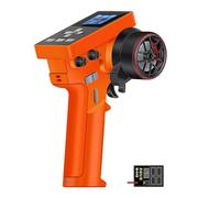 MEUS RACING ME-8B RC Transmitter 6 Channels 2.4GHz and Receiver for 1/8 1/10 1/18 1/24 1/30 RC Crawler Car Boat TRX4 TRX4M SCX10 SCX24 SCX30 Upgrades Parts (with 04B Receiver, Orange)