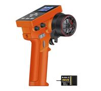 MEUS RACING ME-8B RC Transmitter 8 Channels 2.4GHz and Receiver for 1/8 1/10 1/18 1/24 RC Crawler Car Boat TRX4 TRX4M SCX10 SCX24 Upgrades Parts (Orange)