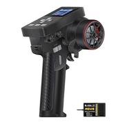 MEUS RACING ME-8B RC Transmitter 8 Channels 2.4GHz and Receiver for 1/8 1/10 1/18 1/24 RC Crawler Car Boat TRX4 TRX4M SCX10 SCX24 Upgrades Parts (Black)