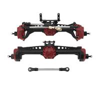 MEUS RACING SCX10 Axles Front & Rear Portal Axles for Axial SCX10 SCX10 II 1/10 RC Crawler Upgrade Pasrts, Nylon Axles with Steel Gears and Metal Bearings（Red）