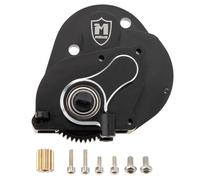 MEUS Racing SCX24 Brushless Transmission Aluminum Complete Gearbox for 1/24 Axial SCX24 RC Crawler (Black)