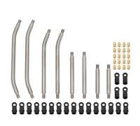 MEUS RACING SCX24 Links Double Bent Links High Clearance Chassis Links Set for Axial SCX24 Gladiator AXI00005 1/24 RC Crawler (Titanium Alloy)