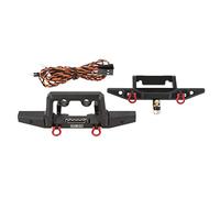 MEUS RACING TRX4M Bumper Front and Rear with LED Lights for TRX4M Defender 1/18 RC Crawler Upgrades Parts