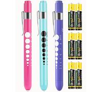MEUUT 3 Pack Pen Lights for Nurses with 6 Batteries - Medical Penlights Nurse Accessories for Work, Perfect Nursing Student Essentials Medical Supplies for Nurses Doctors EMT Trauma