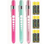 MEUUT 3 Pack Pen Lights for Nurses with 6 Batteries - Medical Penlights Nurse Accessories for Work, Perfect Nursing Student Essentials Medical Supplies for Nurses Doctors EMT Trauma