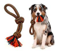 Meuuxe Interactive Dog Rope Toy for Large & Medium Dogs Durable Tug of War Toy for Training, Boredom Relief & Teeth Cleaning, Safe Ultra-Fiber Chew Toy for Daily Play (Small)