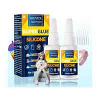 Meuvcol Silicone Glue 100g - Fast-Bonding & Waterproof Silicone Adhesive for Silicon Rubber, Model, Toys, TPU, TPR, TPE - Clear Liquid Silicone Adhesive For Crafts, 6 Applicator Nozzles