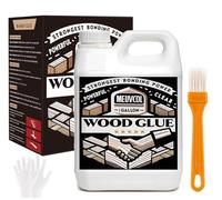 Meuvcol Wood Glue 1 Gallon, Ultimate Wood Glue for Furniture Heavy Duty, Furniture Glue for Woodworking,Crafts, Clear Strongest Glue for Wood, Extra Strength White Adhesive for Cabinets, Chair Legs