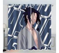 MEVASA 3D Anime Windows Drapes Comic Boy Print Curtains for Bedroom Living Room Soft Luxury Durable Polyester Room Decoration Curtain with Eyelets Ring（234x229 cm）
