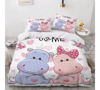 MEVASA King Bedding Set Dairy Cow 3d Printed Girls Boys Adults Soft Microfiber Fluffy Breathable Kingsize Duvet Cover Set Cute Cartoon Cow Bedding King Size with 2 Pillow Cases /230x220