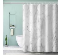 MEVASA Long Shower Curtains 220 Drop 3D Marble Shower Curtain 200x220 Home Decoration Abstract Texture Black White Bathroom Curtains Long Printed Shower Curtain Quick Dry