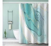 MEVASA Long Shower Curtains 220 Drop 3D Marble Shower Curtain 200x220 Home Decoration Geometric Texture Bathroom Curtains Long Printed Shower Curtain Quick Dry