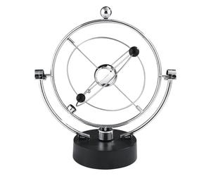 Mevbeyy Kinetic Swing Ball Ornament for Desk and Table (A603) | Keeps Swinging Until Stopped Magnetic Energy Motion Revolving Desk Art Ring And Ball Design Eye Catching Motion