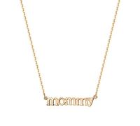 Mevecco Gold Dainty Mom Necklace,14K Gold Plated Cute Tiny Mama Personalized Name Charm Necklace Delicate Word Cubic Zirconia Mom Jewelry Gift for Mother's Day,Mother's Birthday
