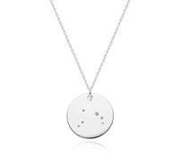MEVECCO Gold Necklace Coin Disc Zodiac 12 Constellation Star Connected Engraved Horoscope Sign Astrology Pendant 18K Gold Plated Chain Dainty Personalized Simple Jewelry, Standard, Brass, No Gemstone