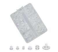 Mevodeata 6 Styles 350 Pcs Soft Clear Earring Backs for Studs,Silicone Earring Backs,Hypoallergenic Safety Earrings Backs Replacement