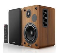 MEVOSTO Active Bookshelf Speakers 36W RMS - BT 5.4 Wireless PC Speaker with 5'' Woofer, Studio Monitors with USB Digital Audio Transfer AUX RCA Optical Input for Record Player/TV/Computer Turntable