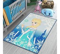 Mevsim Store Disney Licensed Product - Princess Elsa Frozen Play Mat 133 x 95 cm - Blue - Rug - Play Mat for Children's Room Home Children's Rug - Decorative, Special Design