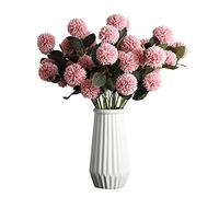 MEVZHH Artificial Flowers,Artificial Hydrangea Dandelion Bunch Liviroom Table Floral Decoration Fakeoffice Wflower Arrangement Romantic and Beautiful Fake Flowers/Pink