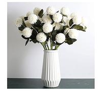MEVZHH Artificial Flowers,Artificial Hydrangea Dandelion Bunch Liviroom Table Floral Decoration Fakeoffice Wflower Arrangement Romantic and Beautiful Fake Flowers/White
