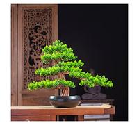 MEVZHH Artificial Flowers,Artificial Plants 14 inch Tall Artificial Pine Bonsai Ornament, a New Chinese Simulation Welcomipine, Faux Tree for in The Wine Cabinet and Tea Room Simulation Tree