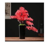 MEVZHH Artificial Flowers Artificial Plants Artificial Bonsai Pine Tree Faux Potted Plant Fake Tree Black Ceramic Pot Zen Simulation Bonsai Green Plants for Home Liviroom Office Hotel Decoration Simul