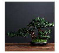 MEVZHH Artificial Flowers, Artificial Plants Artificial Tree Simulation Welcome Pine Bonsai Desktop Ornaments Liviroom Entrance Tea Room Decoration Office Green Plants Fake Potted Plants Simulation Tr