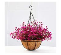 MEVZHH Artificial Flowers,Artificial Potted Hangiartificial Plant Admiralty Willow Vine and Planters Faux Plants for Indoor Wall Decorations Artificial Plants/Purple-A