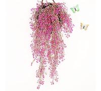MEVZHH Artificial Flowers,Christmas Wreaths for Front Door 83Cm Artificial Garland Fake Silkvine Garden Hangigarland Plant Artificial Green Plants Home Garden Wall Wparty Decor, 4 Colwreaths/Rose Red