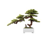 MEVZHH Artificial Plants,Chinese Simulation Welcomipine Bonsai Liviroom Porch Simple Green Pine Tree Entrance Hall Decoration Simulation Tree