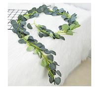 MEVZHH Artificial Plants Hochristmas Wreaths for Front Door Artificial Plant Garlands Green Leaves Eucalyptus Home Decor Hangiplant Eucalyptus Vines Birthday Party Wcenterpieces 2 Meter Wreaths/B01-1P