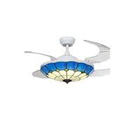 MEVZHH Ceilifans Withps,Mediterranean Style Ceilifans with Light Nordic Integrated Glass Fanp with Remoteps Fixture Energy Saviventilator/Frequency Conversion 220V