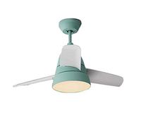 MEVZHH Ceilifans Withps,Modern Silence Ceilifan with 3 Color Temperature 20W Led,3 X PVC Blades Restaurant Bedroom Study Child Room Fan with Remote Control/Blue